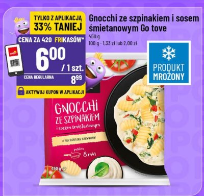 Gnocchi ze szpinakiem i sosem śmietanowym Go tove promocja w POLOmarket