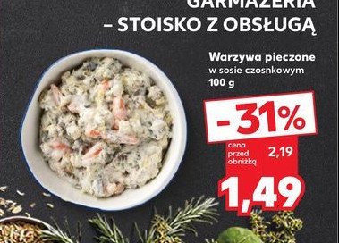 Warzywa pieczone w sosie czosnkowym promocja