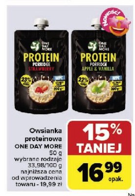 Owsianka proteinowa truskawkowa One day more promocja