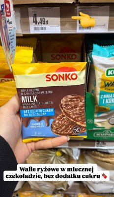 Wafle ryżowe w czekoladzie mlecznej  promocja w Intermarche