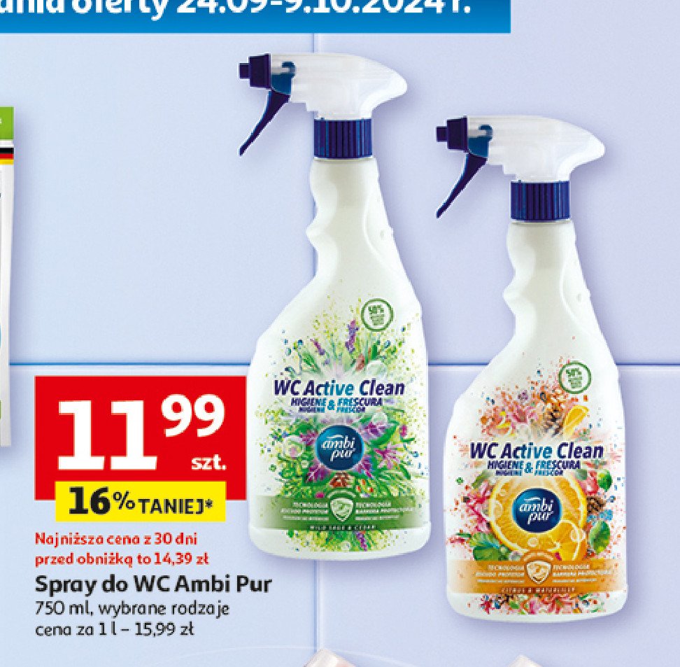 Spray do łazienki wild sage & cedr Ambi pur promocja