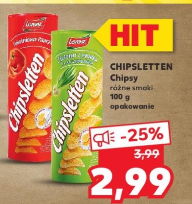 Chipsy zielona cebulka ze szczypiorkiem Lorenz chipsletten promocja