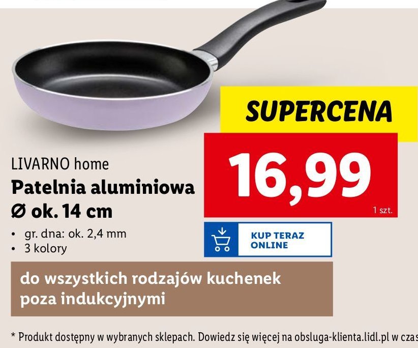 Patelnia aluminiowa 14 cm LIVARNO HOME promocja