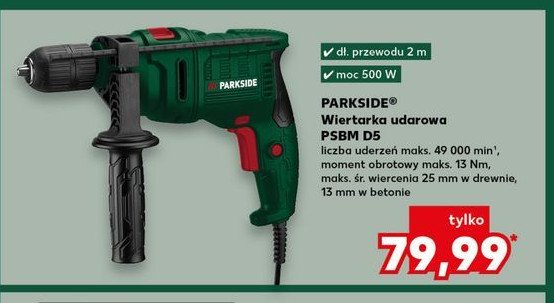 Wiertarka udarowa psbm d5 Parkside promocja