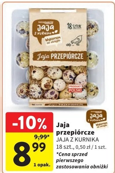 Jaja przepiórcze Jaja z kurnika promocja w Intermarche