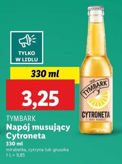 Napój o smaku gruszkowym Tymbark cytroneta promocja