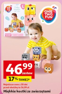 Miękkie kostki ze zwierzętami promocja w Auchan