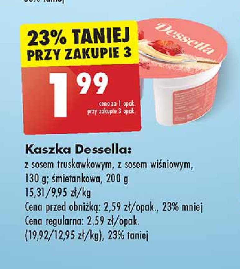 Kaszka z sosem malinowymn Dessella promocja