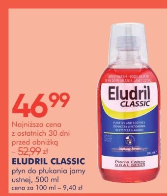 Płyn do płukania jamy ustnej ELUDRIL CLASSIC płyn do płukania jamy ustnej, 500 ml promocja w Super-Pharm