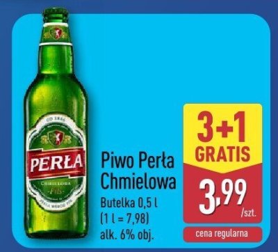 Piwo Perła Chmielowa 3+1 gratis promocja w Aldi