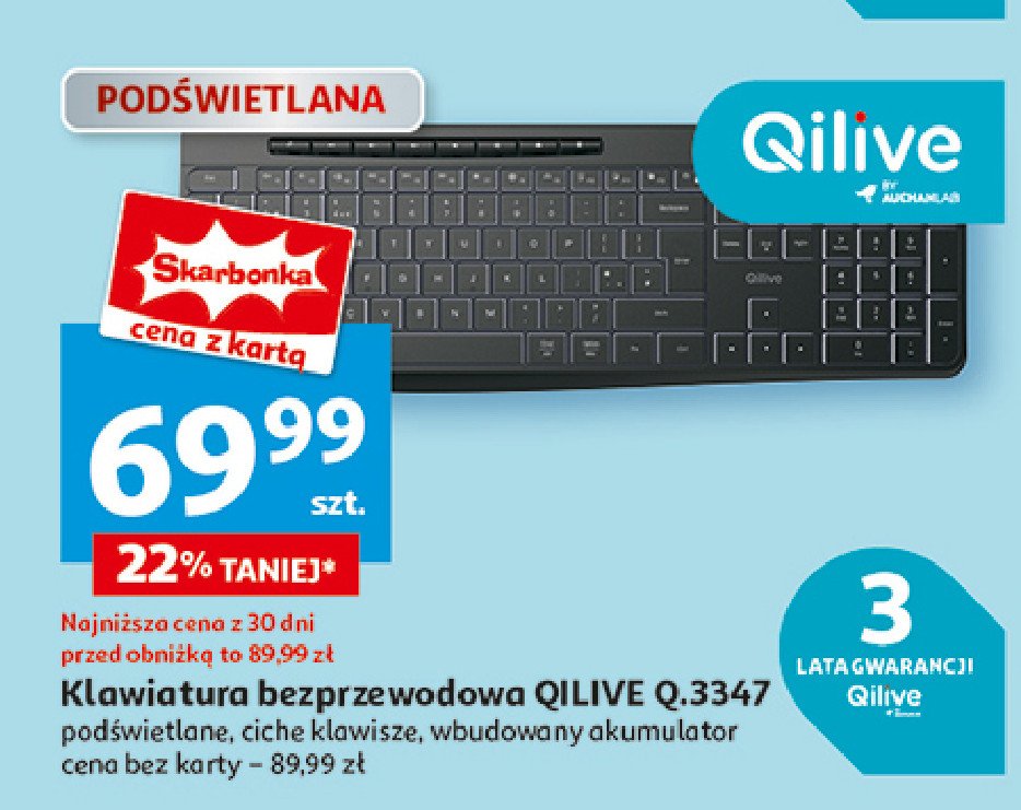 Klawiatura q.3347 Qilive promocja w Auchan