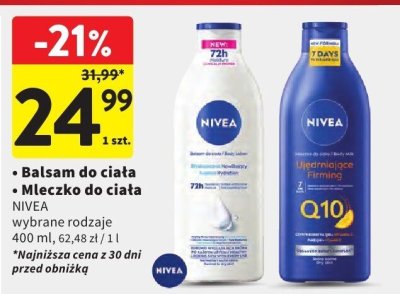 Mleczko do ciała NIVEA Q10 promocja w Intermarche