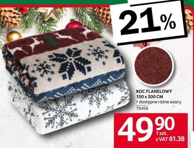 Koc flanelowy 150 x 200 cm dostępne różne wzory promocja w Selgros