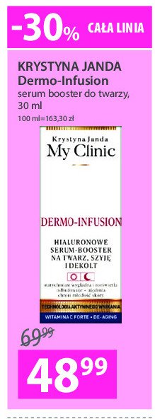 Serum-booster hialuronowe na twarz, szyję i dekolt na dzień i na noc Krystyna janda my clinic promocje