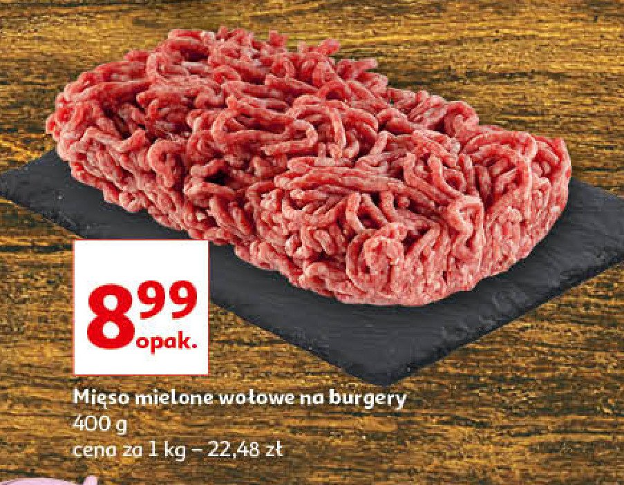 Mięso mielone wołowe na burgery promocja