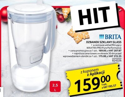 Dzbanek BRITA DZBANEK SZKLANY GLASS promocja w Selgros
