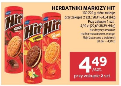 Herbatniki Markizy Hit różne rodzaje promocja w Stokrotka
