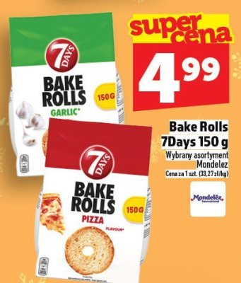 Bake rolls 7Days 150g promocja w TOPAZ