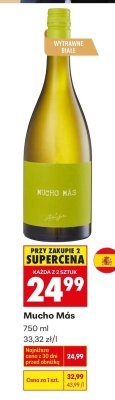 Wino białe Mucho Más promocja w Biedronka