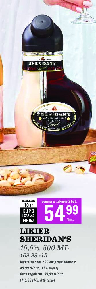 Likier Sheridan's coffee promocja w Biedronka