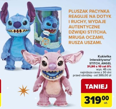 Kukiełka interaktywna Stitch Angel promocja w Carrefour