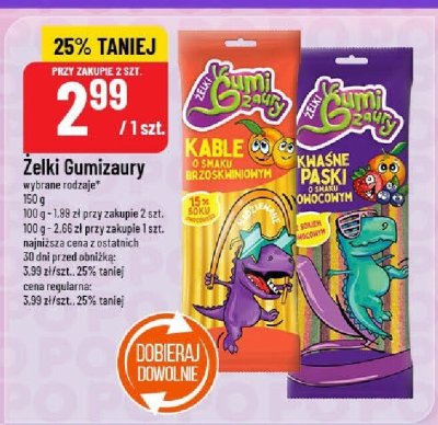 Żelki Gumizaury promocja w POLOmarket
