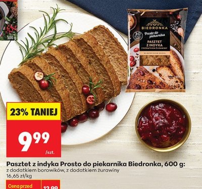 Pasztet z indyka Prosto do piekarnika Biedronka promocja w Biedronka