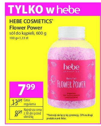 Sól do kąpieli flower power Hebe cosmetics promocja
