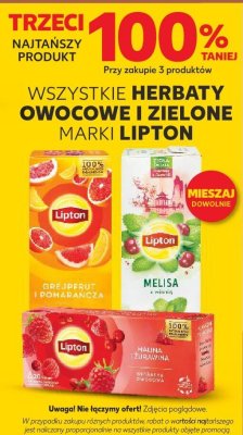 Herbaty owocowe i zielone marki Lipton promocja w Kaufland