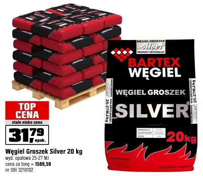 Węgiel Groszek Silver 20 kg promocja w OBI