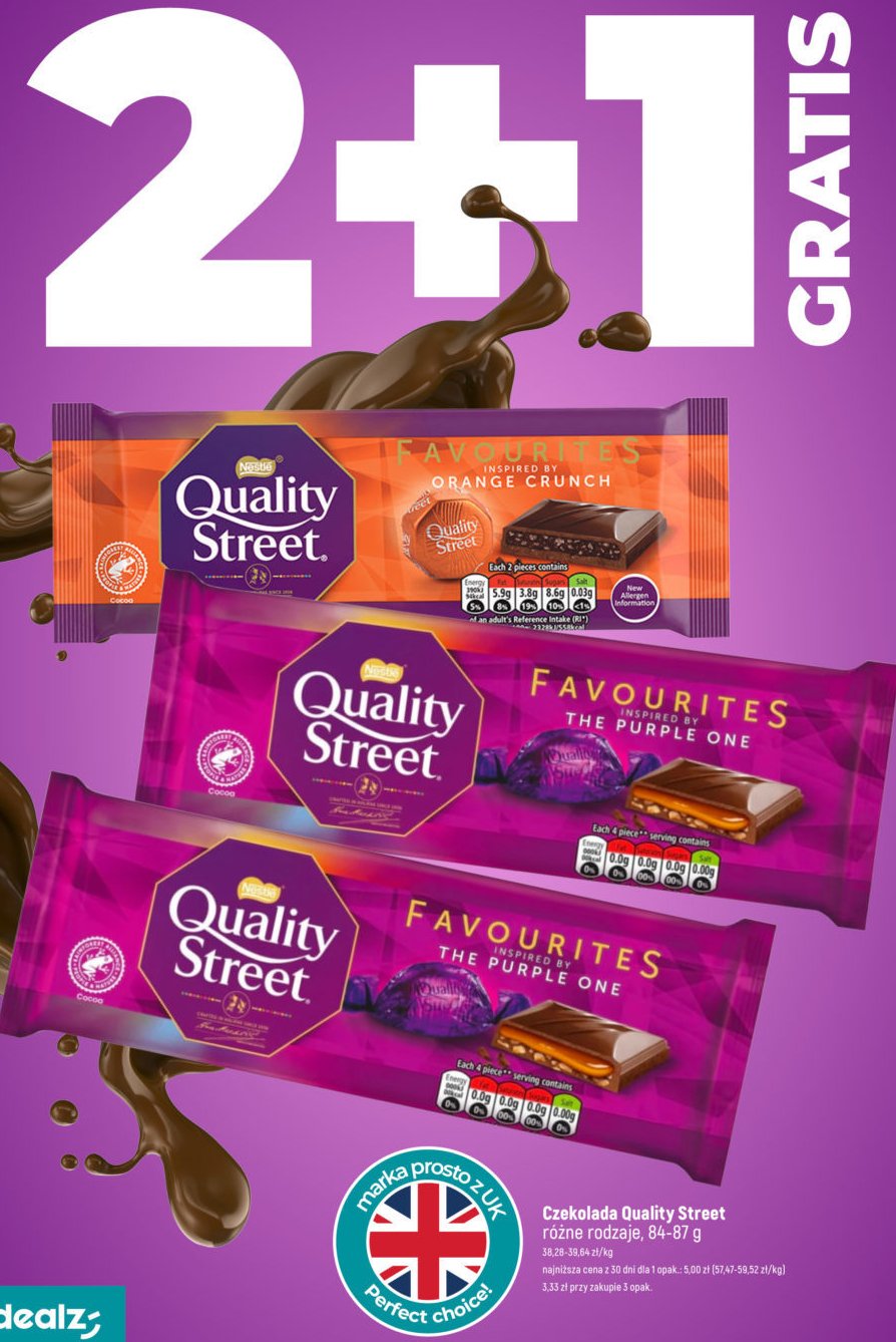 Czekolada orange crunch Quality street promocja