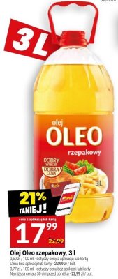 Olej Oleo rzepakowy, 3 l promocja w Twój Market