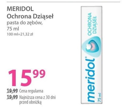 Pasta MERIDOL Ochrona Dziąseł pasta do zębów, 75 ml promocja w Hebe