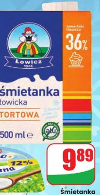 Śmietanka tortowa Łowicka UHT 36%  promocja w Dino