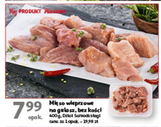 Mięso gulaszowe wieprzowe Auchan promocja
