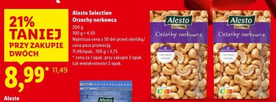 Orzechy nerkowca  promocja w Lidl