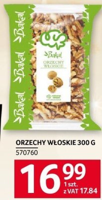 Orzechy włoskie Bakal 300g promocja w Selgros