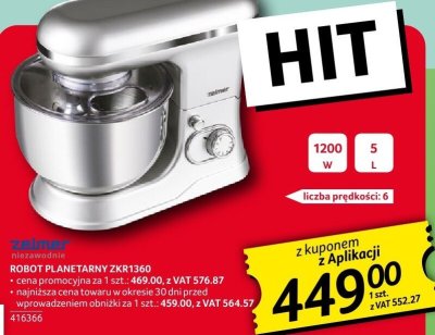 Robot kuchenny Zelmer ZKR1360 promocja w Selgros