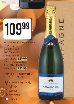 Szampan Champagne Charlyne promocja w Dino