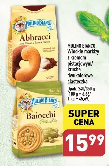 Ciastka baiocchi pistacjowe Mulino bianco promocja