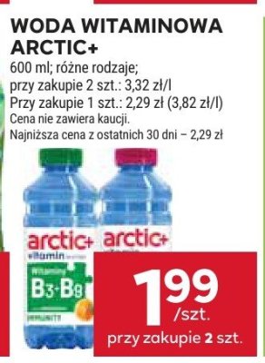 Woda witaminowa Arctic+ promocja w Stokrotka