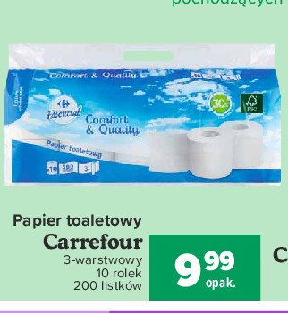 Papier toaletowy comfort & quality Carrefour promocja