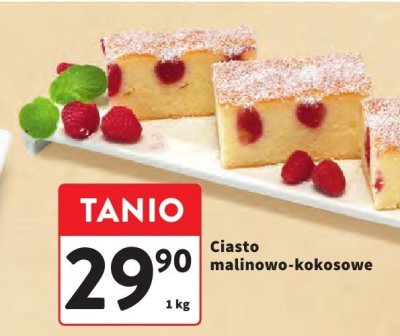 Ciasto malinowo-kokosowe promocja w Intermarche