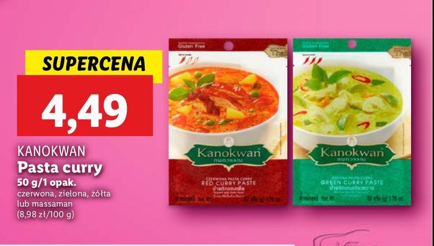 Pasta curry czerwona Kanokwan promocja