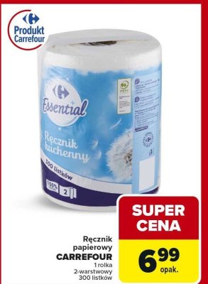 Ręcznik papierowy Essential 2-warstwowy  promocja w Carrefour Market
