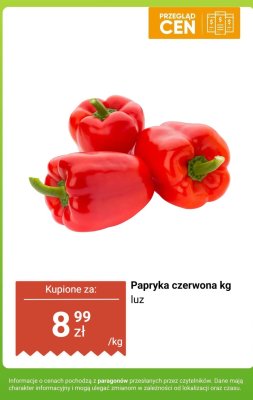 Papryka czerwona kg luz promocja w Dino