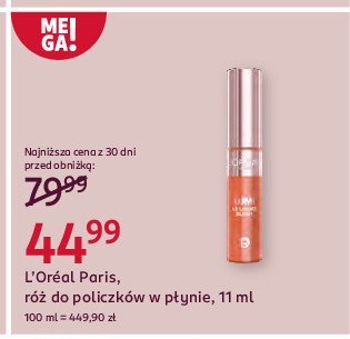 R贸偶 do policzk贸w w p艂ynie warm peach L'oreal lumi promocja