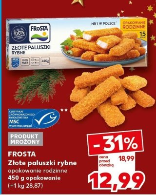 Złote paluszki rybne opakowanie rodzinne promocja w Kaufland