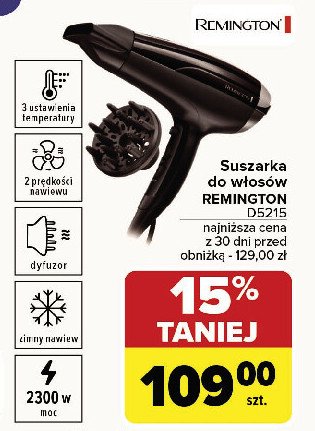 Suszarka d5215 Remington promocja w Carrefour