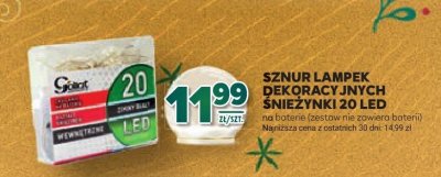 Sznur lampek dekoracyjnych Śnieżynki 20 LED promocja w Stokrotka